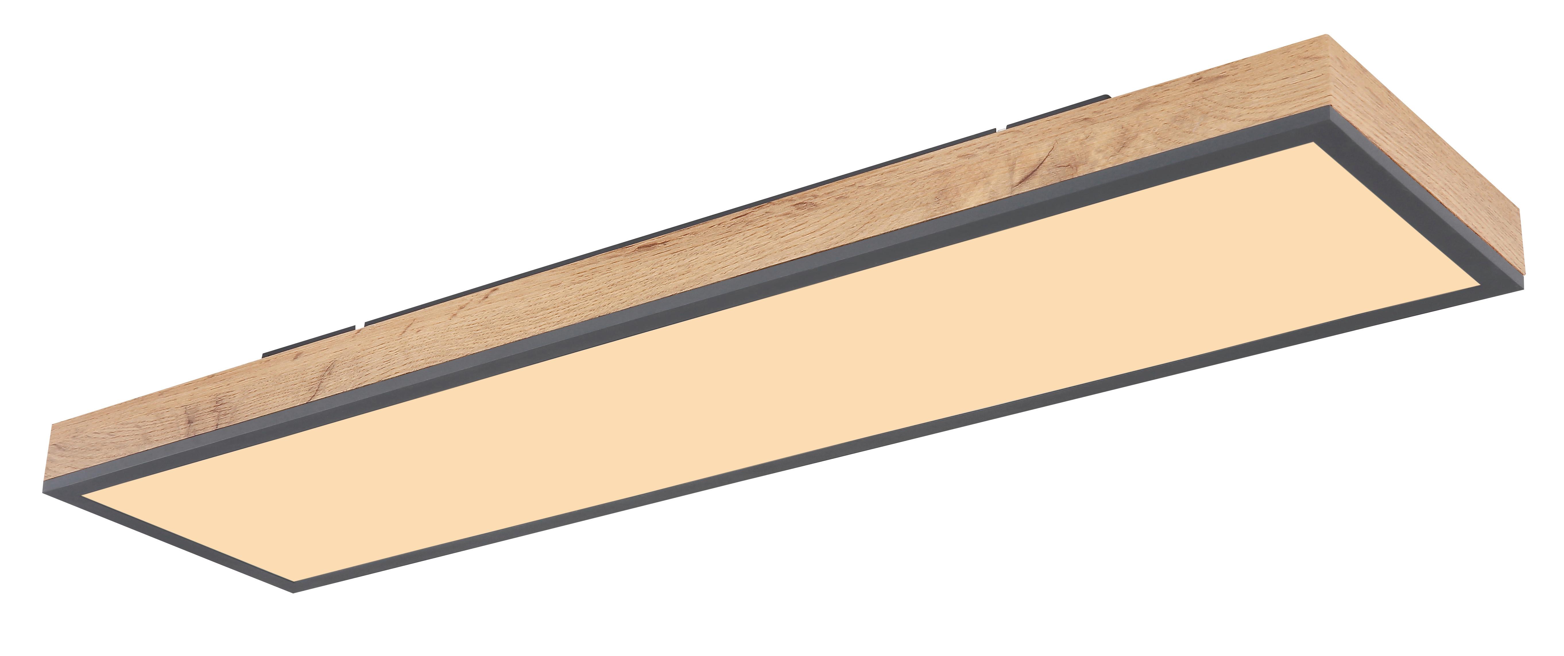 LED-Deckenleuchte Henry L: 80 cm, 1-Flammig, mit Holz