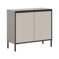 Kommode Tron Kaschmir B: 92 Cm - Kaschmir/Schwarz, Design, Holzwerkstoff (92/83/38cm) - Livetastic