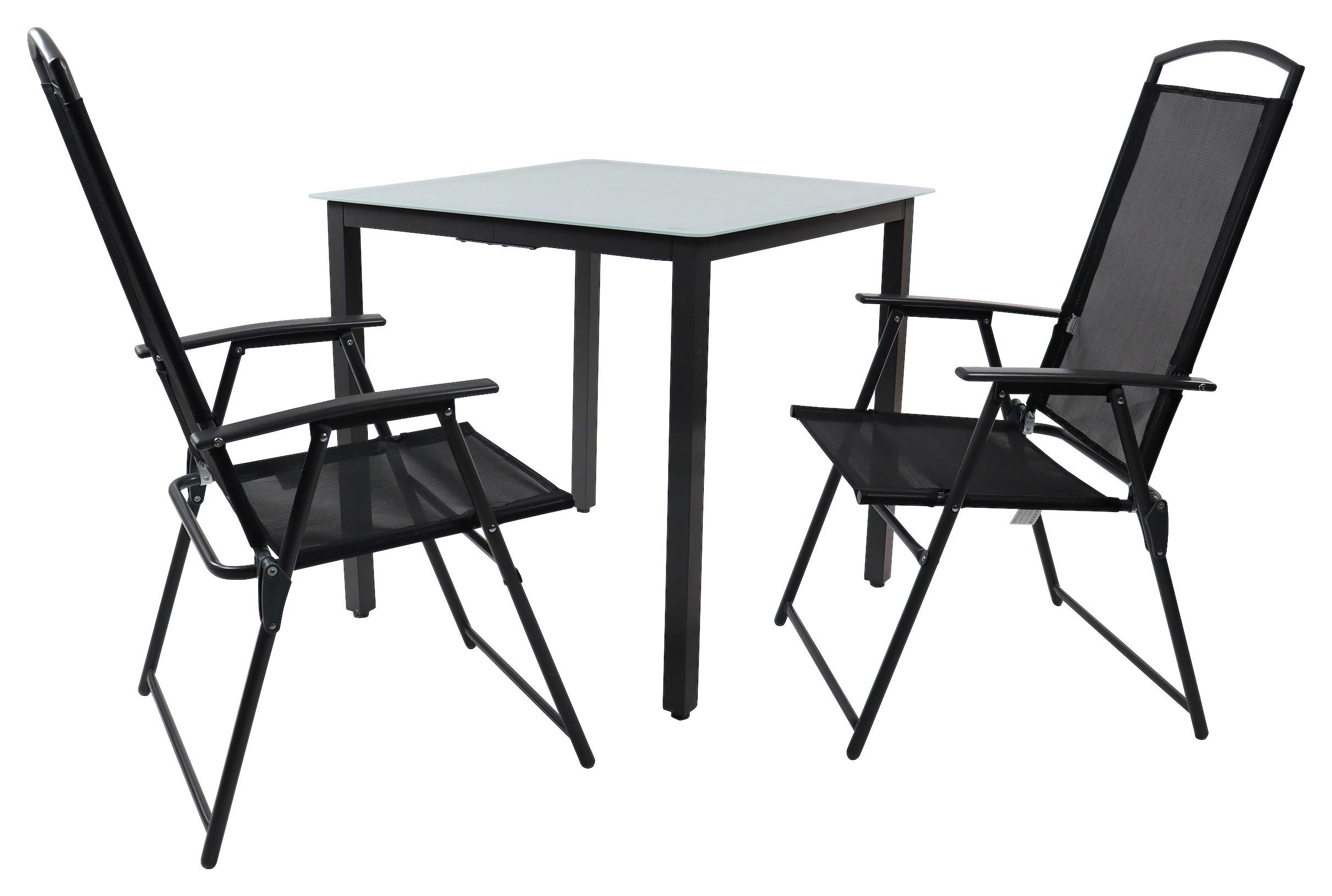 Záhradní sestava matní sklo - antracitová, Basics, kov/sklo - Gardenson