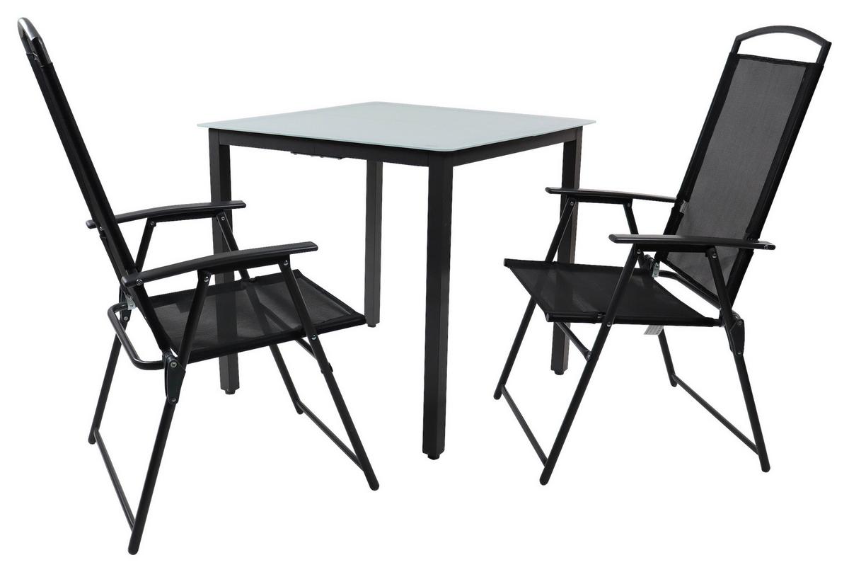 Záhradní sestava matní sklo - antracitová, Basics, kov/sklo - Gardenson