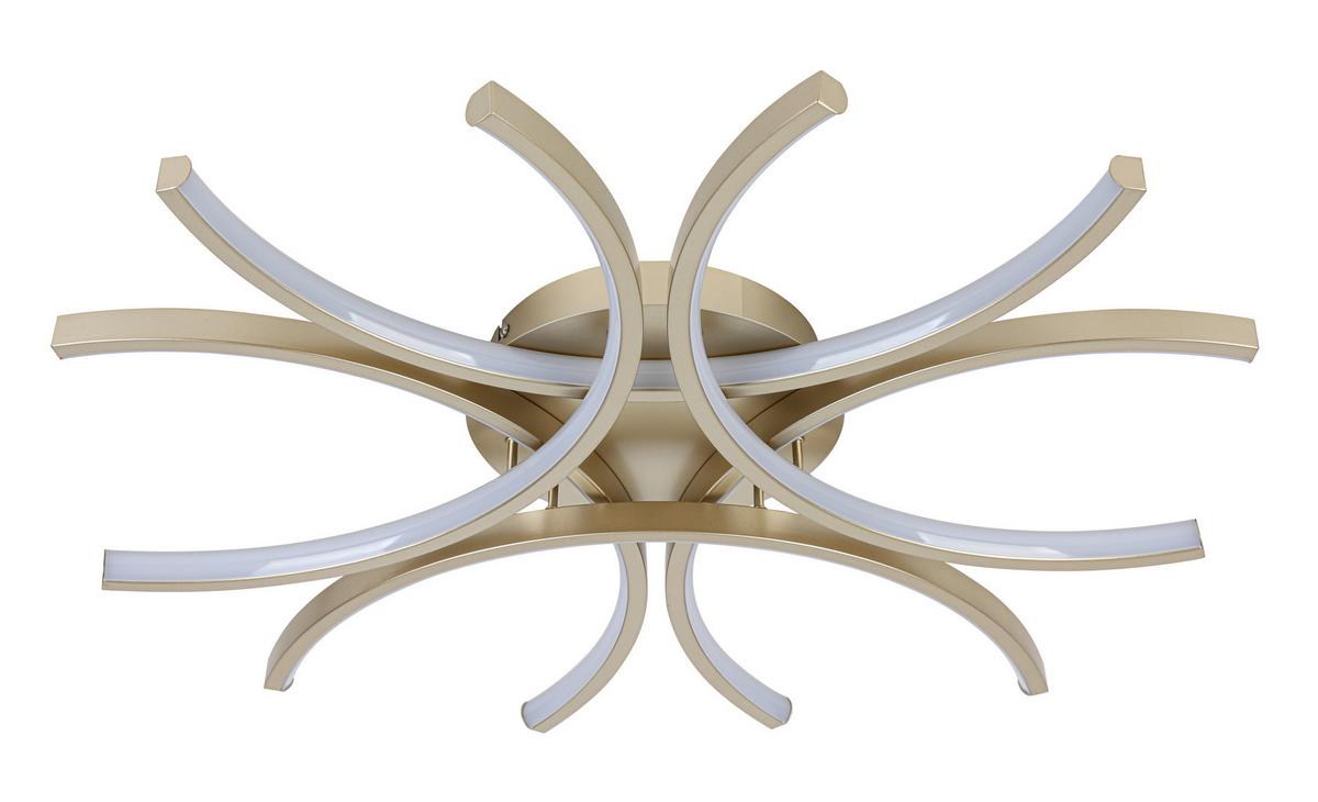 LED-DECKENLEUCHTE CYRUS - Champagner, Basics, Kunststoff/Metall (60/8,5cm) - Luca Bessoni