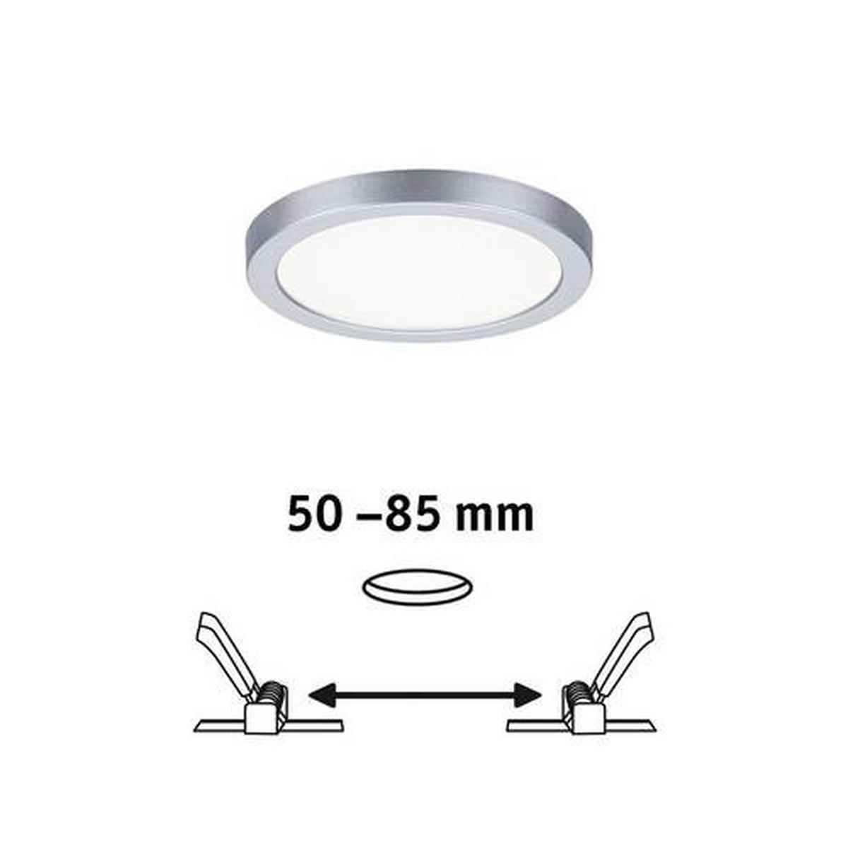 LED-Paneel Ø 11,8 cm Rund - Chromfarben, Design, Kunststoff (11,8/1,2cm) - Paulmann