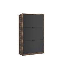 Cipősszekrény Yoro 3 64/119,7cm - ótölgy/antracit, Konventionell, faalapú anyag (64/119,7/19cm)