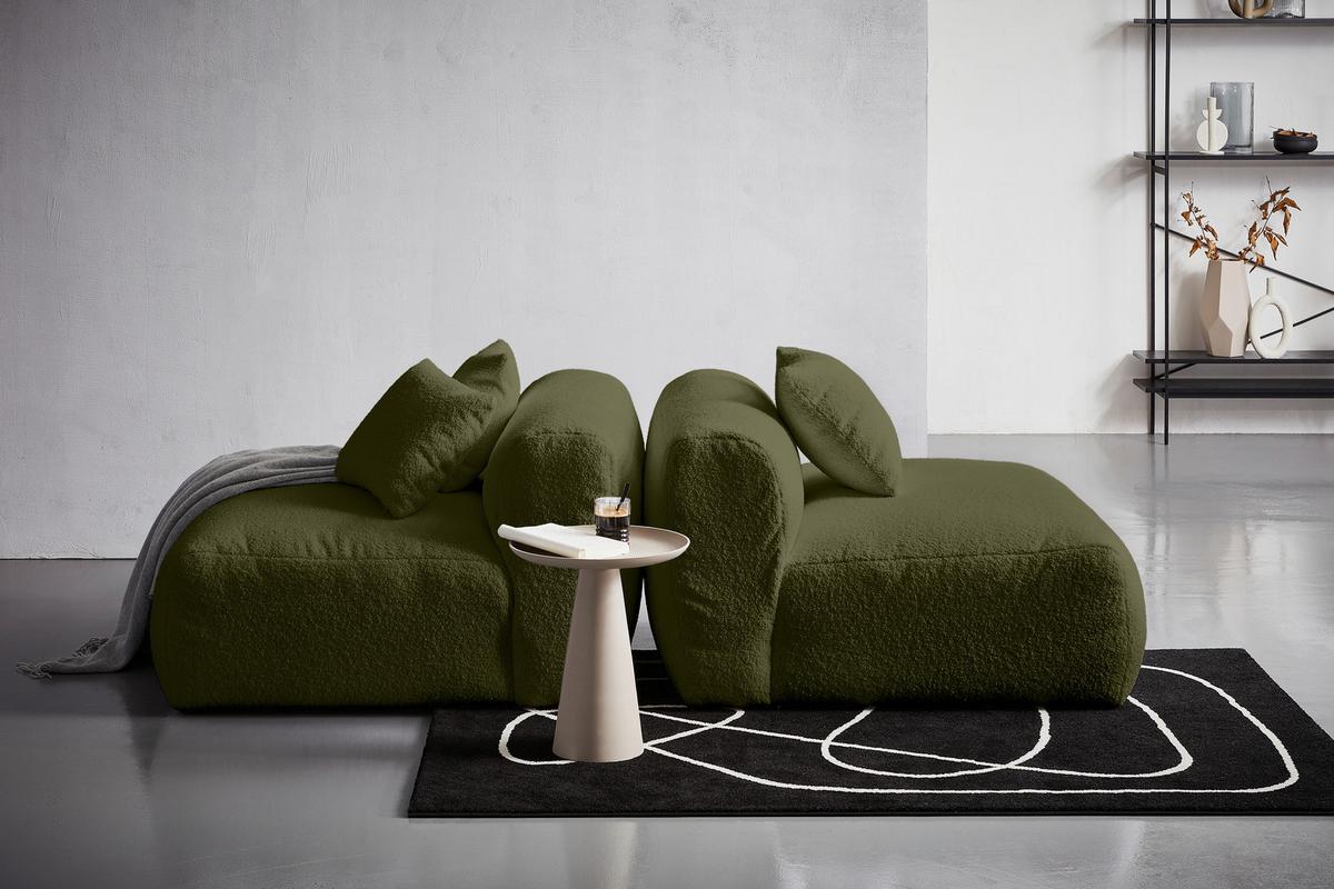 Modul Sofa Bloom B: 85 Cm Olivgrün - Olivgrün, Trend, Textil (85/70/122cm) - Livetastic
