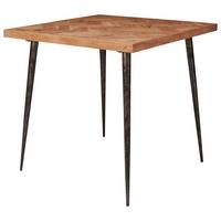 Esstisch Wl5.633 - Schwarz/Akaziefarben, Design, Holz/Metall (80/80/76cm) - MID.YOU