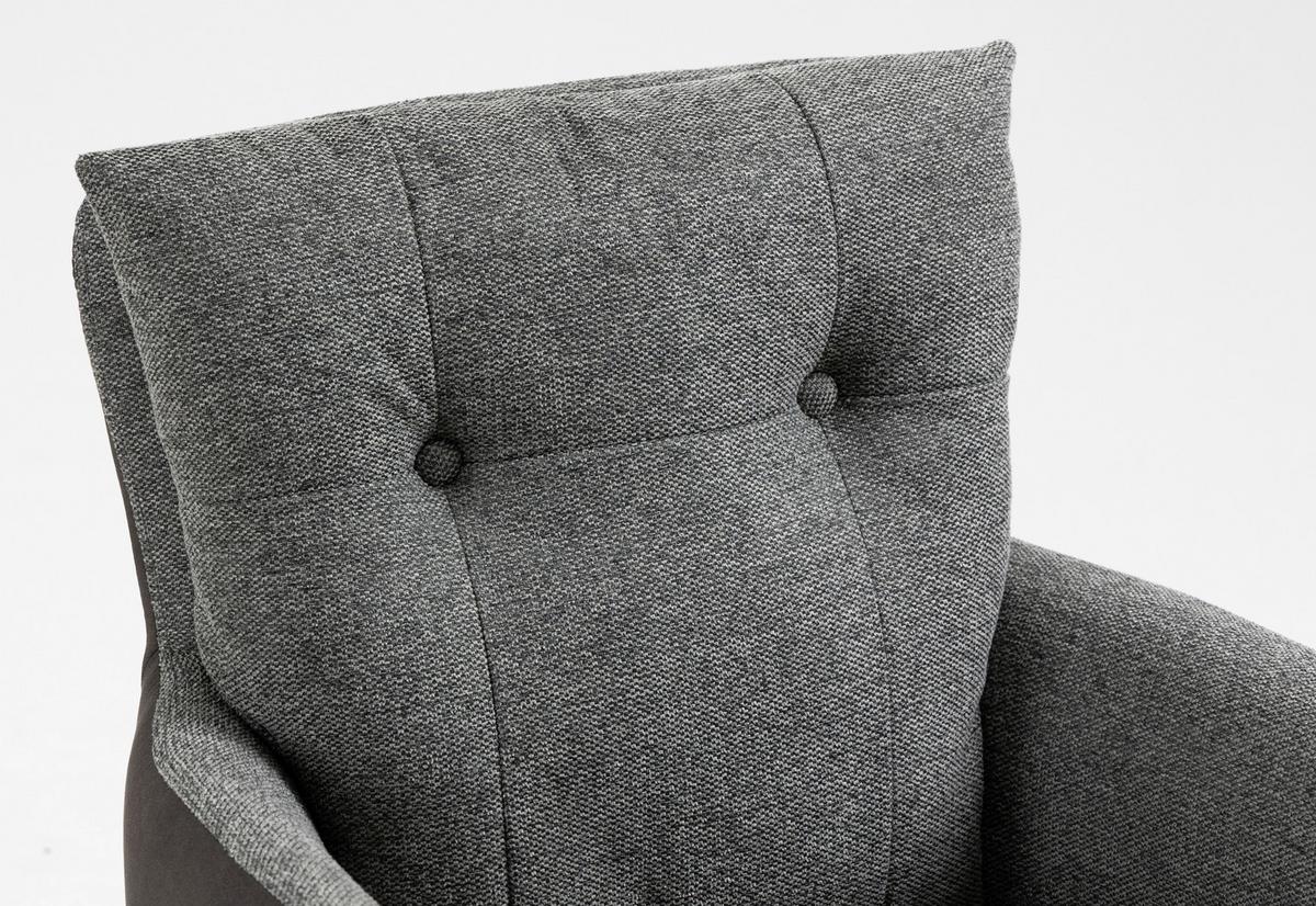 Bürostuhl Mark Mit Armstützen Grau - Schwarz/Grau, MODERN, Kunststoff/Textil (60/98/67cm) - Livetastic