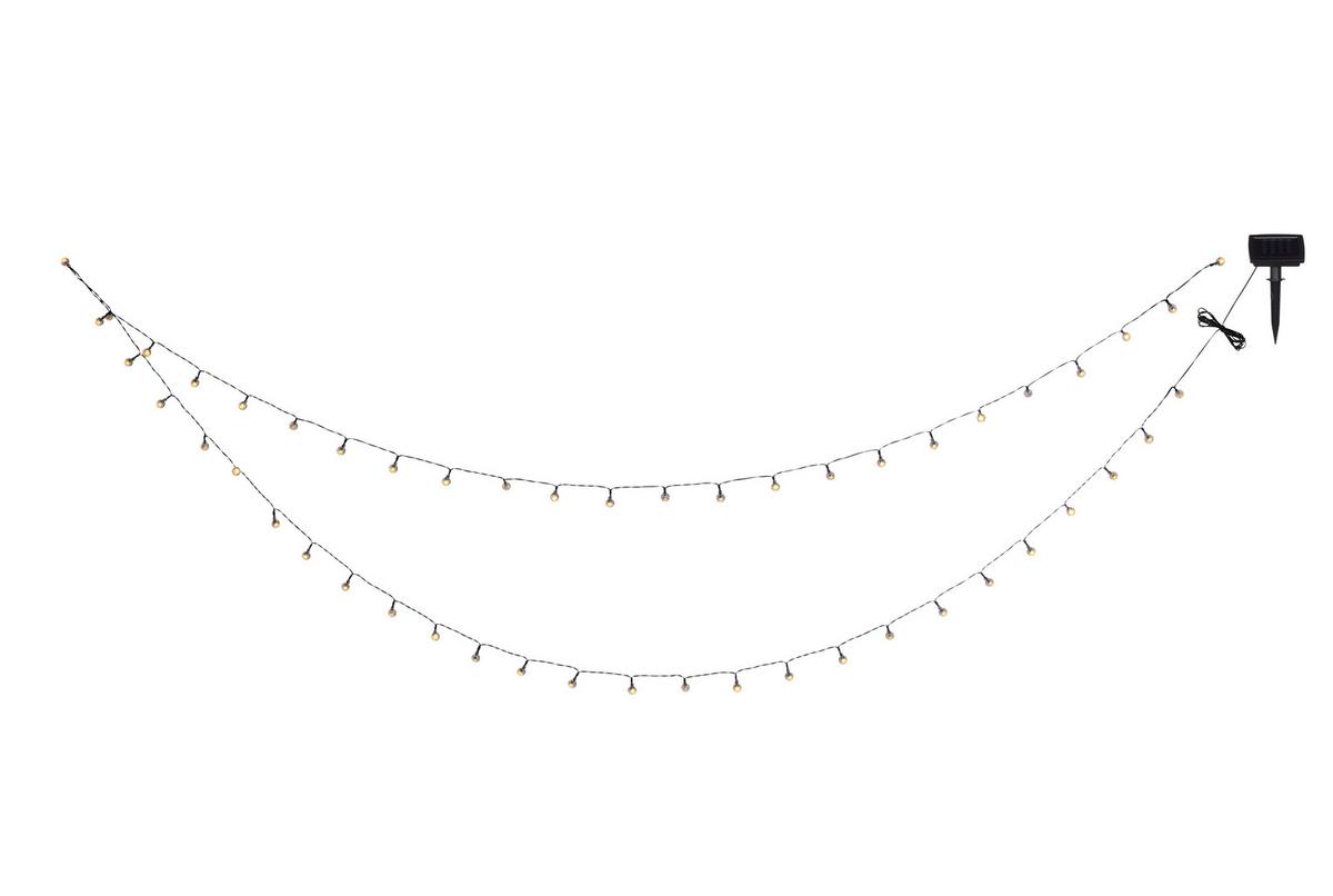 Szolárlámpa Oleana - fekete/átlátszó, Basics, műanyag (935cm) - Homezone
