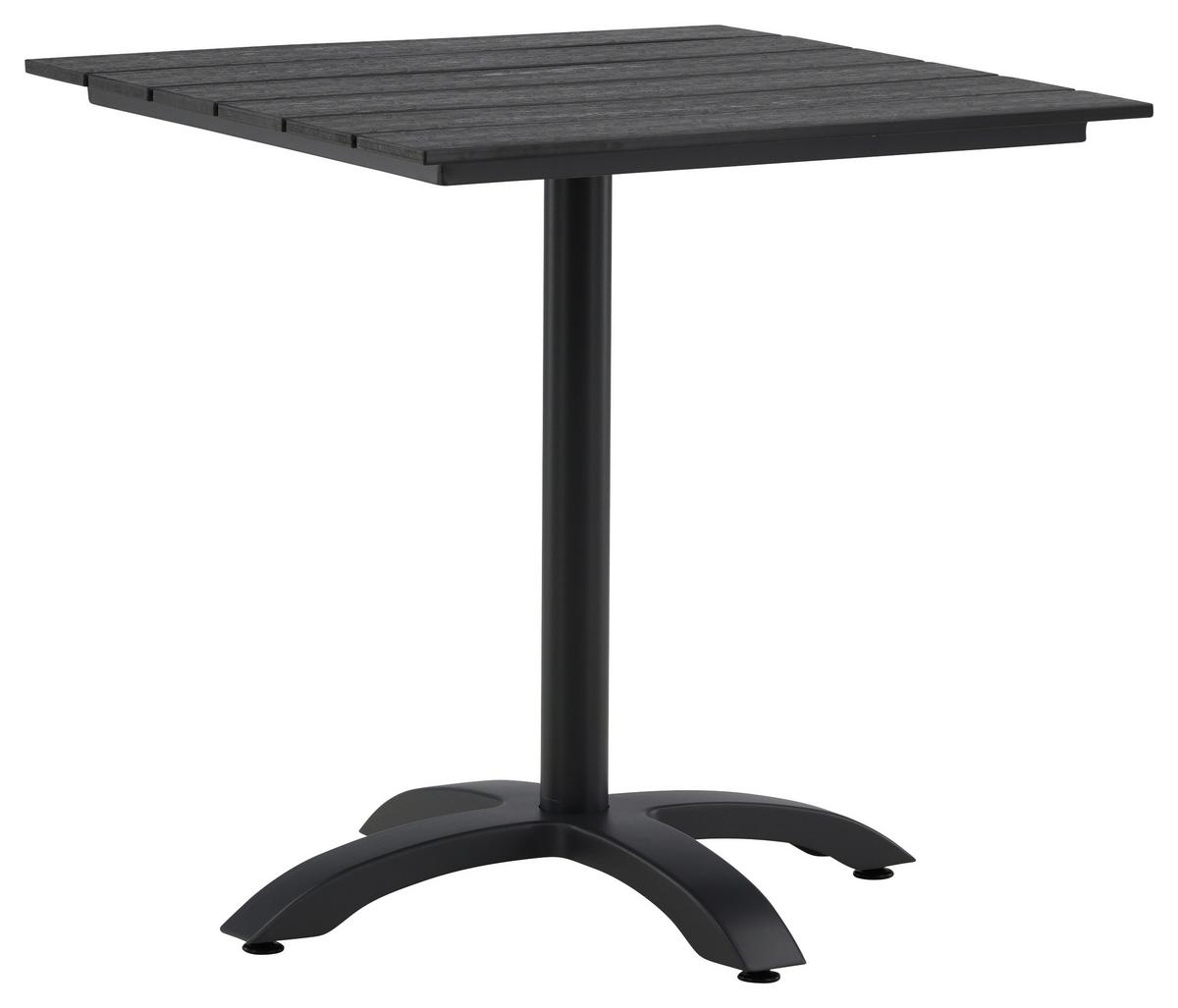 Gartentisch Colorado Aluminium L: 70cm - Schwarz, KONVENTIONELL, Kunststoff/Metall (70/74/70cm) - Gardenson