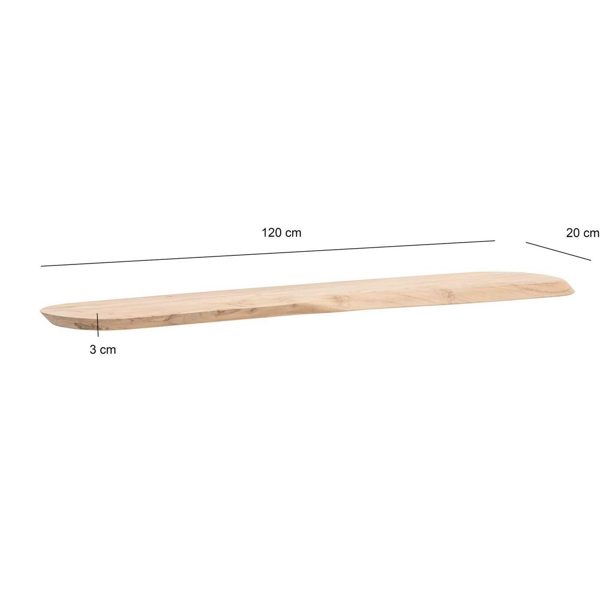 WANDBOARD Akaziefarben B: 120cm - Akaziefarben, Design, Holz (120/3/20cm) - Livetastic