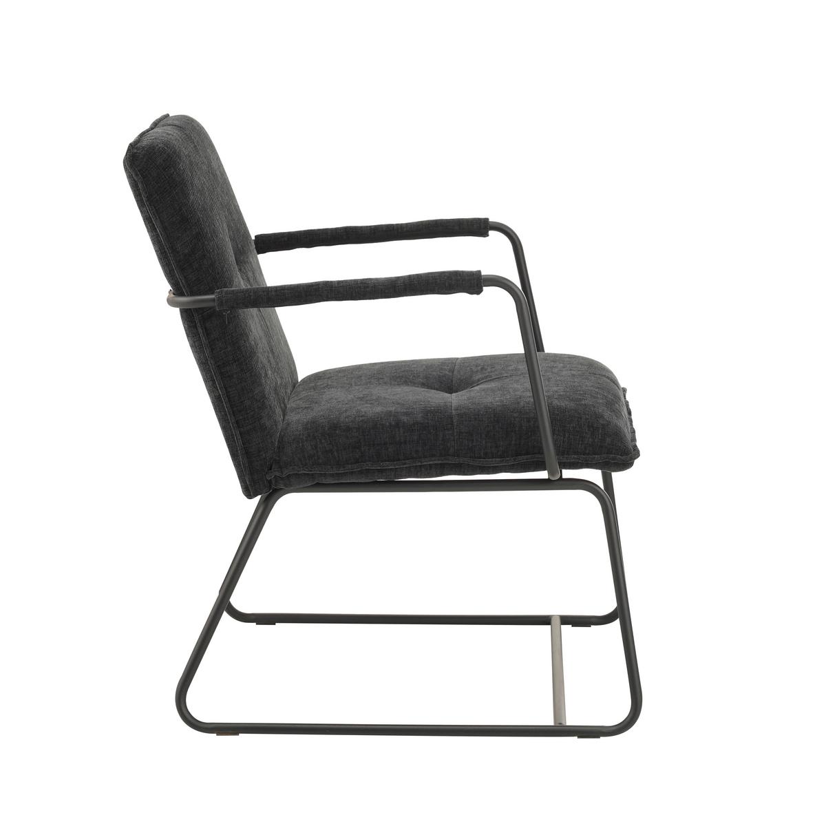 Sessel Bilbao Schwarz B: 65 Cm - Schwarz, MODERN, Textil (65/80/68cm) - MID.YOU