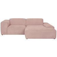 ECKSOFA Hannah Rosa 252x170 cm - Schwarz/Rosa, Design, Textil (252/170cm) - MID.YOU