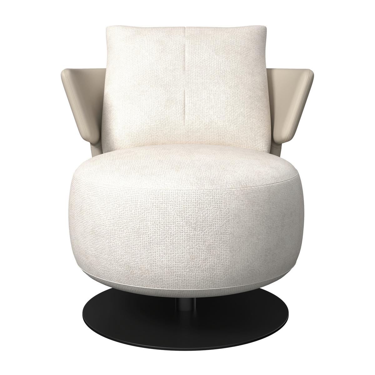 Kreslo NORA, béžová - čierna/béžová, Modern, kov/drevo (80/80/80cm) - Bessagi Home