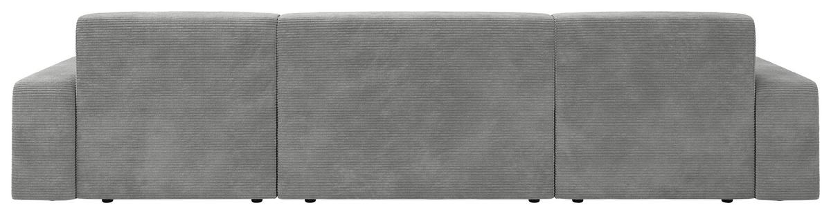 Wohnlandschaft Wien Grau U: 162x329x162 cm - Schwarz/Grau, MODERN, Textil (162/329/162cm) - Trendmanufaktur