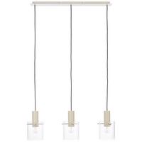 Hängeleuchte Göteborg H: 150 Cm 3-Flammig - Transparent/Beige, Basics, Glas/Metall (98/18/150cm) - Brilliant