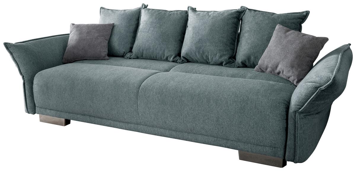 Bigsofa Pera, Mintgrün B: 242 cm - Chromfarben/Silberfarben, MODERN, Textil (242/71/90/131cm) - Livetastic