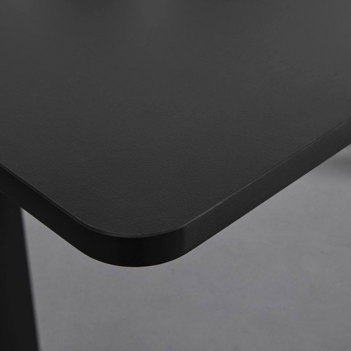 Výškově nastavitelný psací stůl Romina 120x59 cm - černá, Moderní, kov/dřevo (120/59/73,1-123,1cm) - Bessagi Home