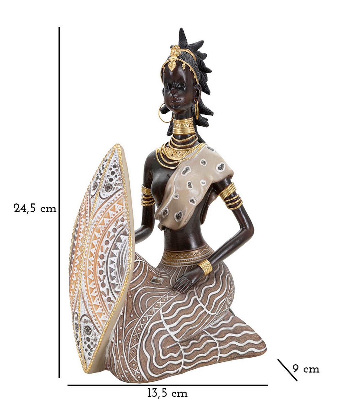 Skulptur Tribal Masai Seat Multicolor B: 13,5 cm - Multicolor, Basics, Kunststoff (13.5/24.5/9cm)