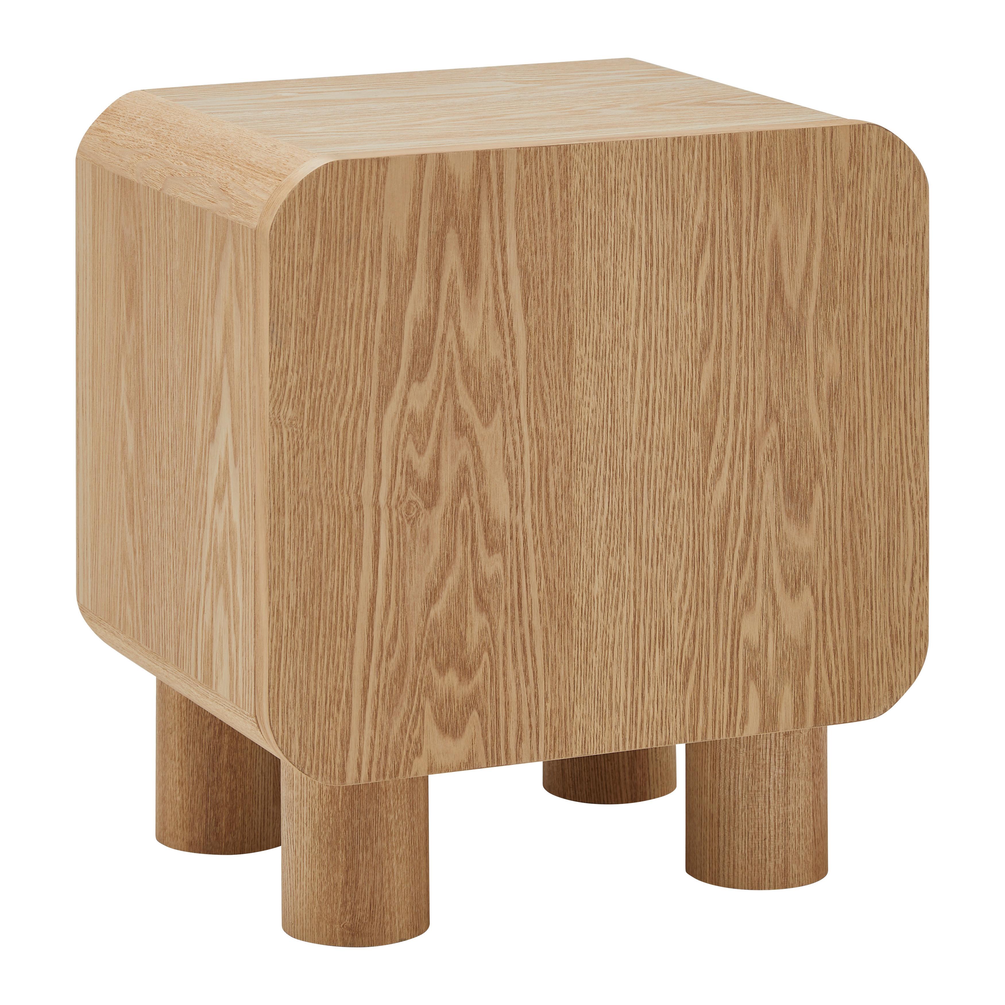 NOČNÍ STOLEK ALVA -TREND- - přírodní barvy, Moderní, dřevo/kompozitní dřevo (40/45/30cm) - Premium Living
