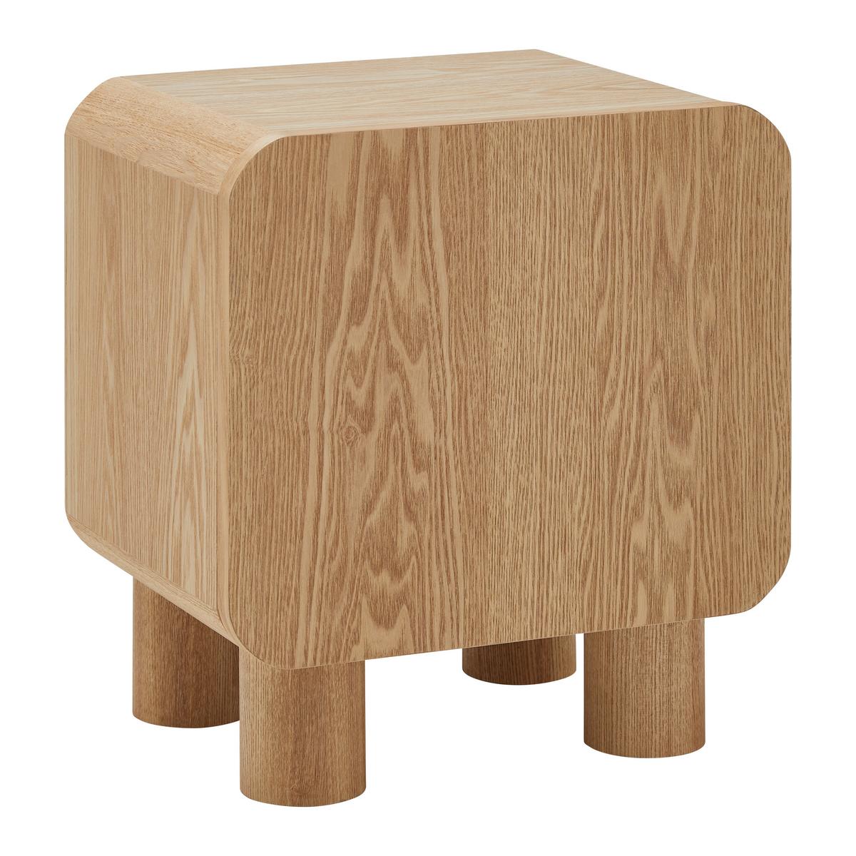 NOČNÝ STOLÍK ALVA -TREND- - prírodná farba, Modern, drevo/kompozitné drevo (40/45/30cm) - Premium Living