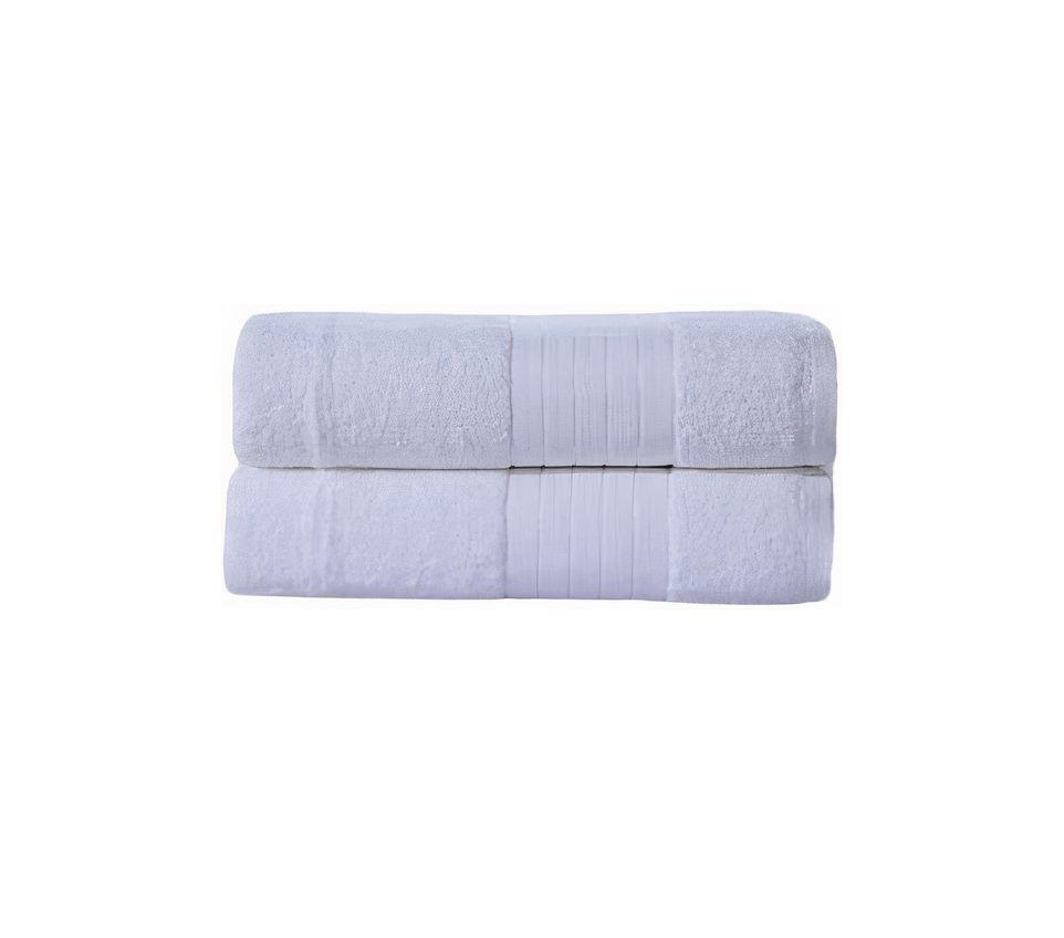 Handtuch Cotton Baumwolle 500 G/M2 Weiß 70x140 cm 2er-Set - Weiß, KONVENTIONELL, Textil (70/140cm) - MID.YOU