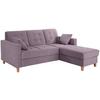 Ecksofa Bergen - Flieder/Naturfarben, Design, Textil (231/160cm) - Luca Bessoni