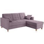 Ecksofa Bergen - Flieder/Naturfarben, Design, Textil (231/160cm) - Luca Bessoni