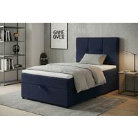 Boxbett Paros 100 100x200 Blau - Blau/Schwarz, MODERN, Holzwerkstoff/Textil (100/200cm) - MID.YOU
