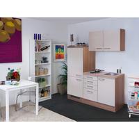 Küchenzeile Nepal Mit Geräten 160 Cm Kaschmir/eiche Dekor - Kaschmir/Sonoma Eiche, MODERN, Holzwerkstoff (160cm) - FlexWell