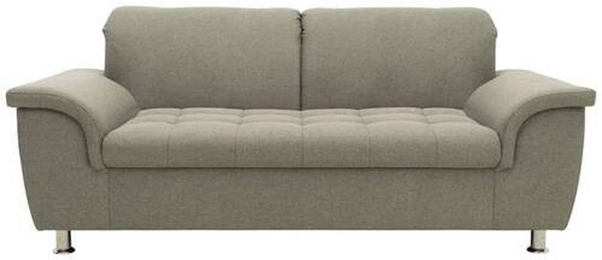 2-sitzer-sofa Franzi Armlehnen Silberfarben Webstoff - Chromfarben/Graubraun, KONVENTIONELL, Textil (190/81/105cm) - MID.YOU