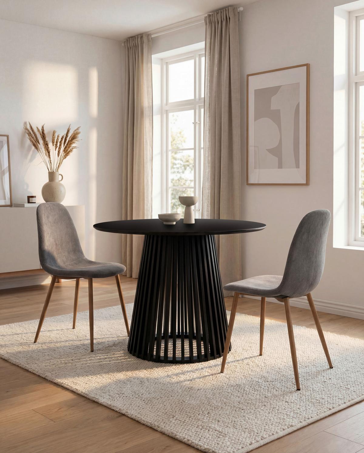 Esstisch Garle 81a Mdf Schwarz, B: 100cm - Schwarz, Basics, Holzwerkstoff (100/100/75cm)