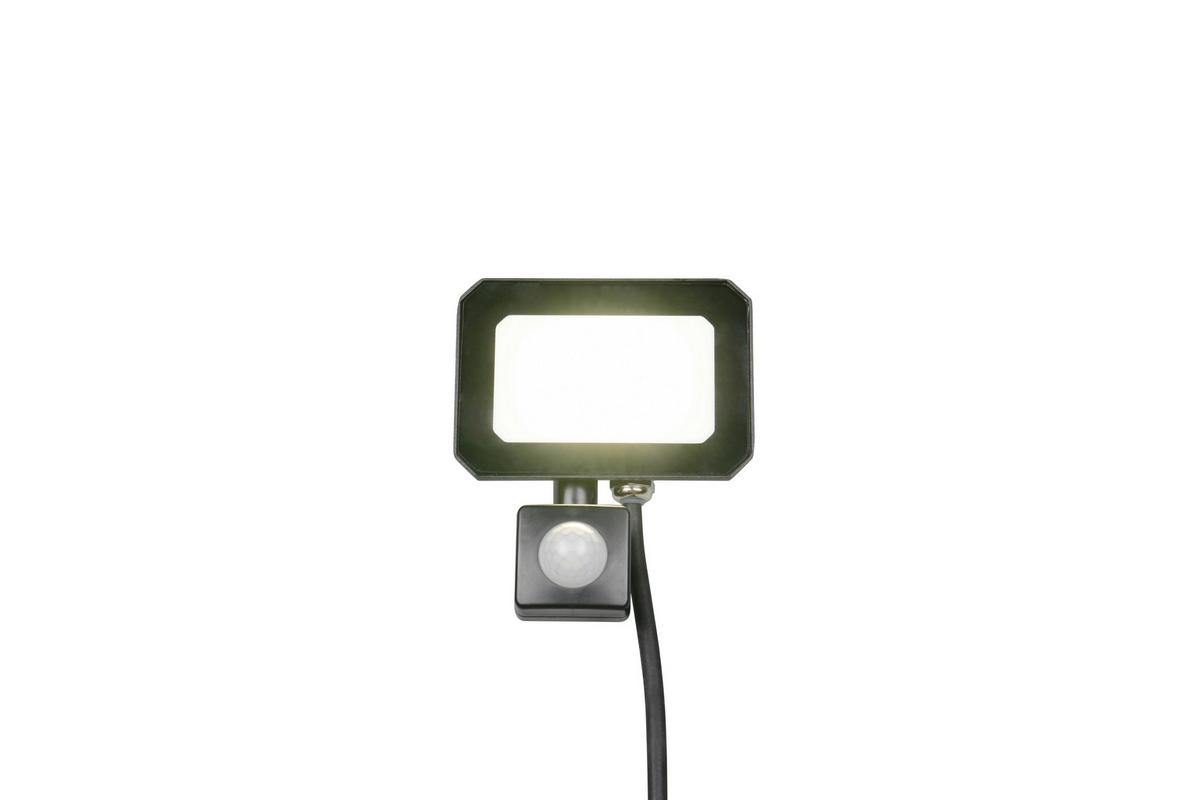 AUßENWANDLEUCHTE 4000K, kaltweiß - Schwarz/Weiß, Design, Glas/Metall (14/12/11cm)