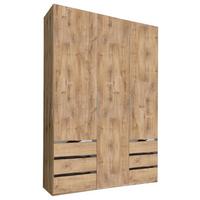 Drehtürenschrank mit Schubladen 150cm Level 36a, Eichendekor - Plankeneiche/Eichefarben, MODERN, Holzwerkstoff (150/216/58cm) - MID.YOU