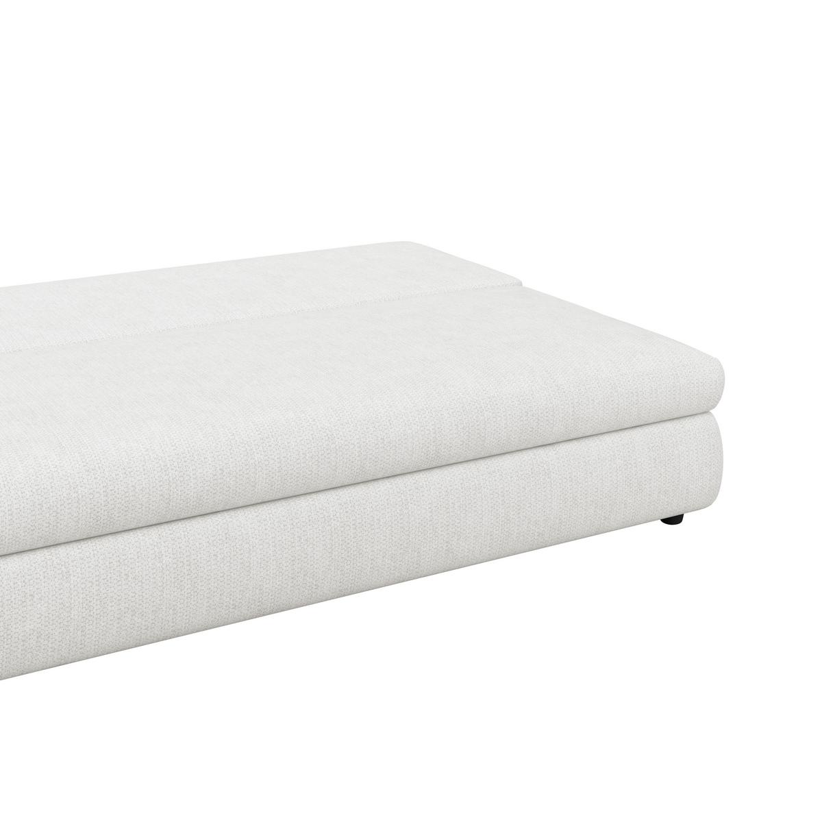 3-Sitzer-Sofa Mit Schlaffunktion Olso Weiß - Weiß, Trend, Holz/Kunststoff (205/72/100cm)