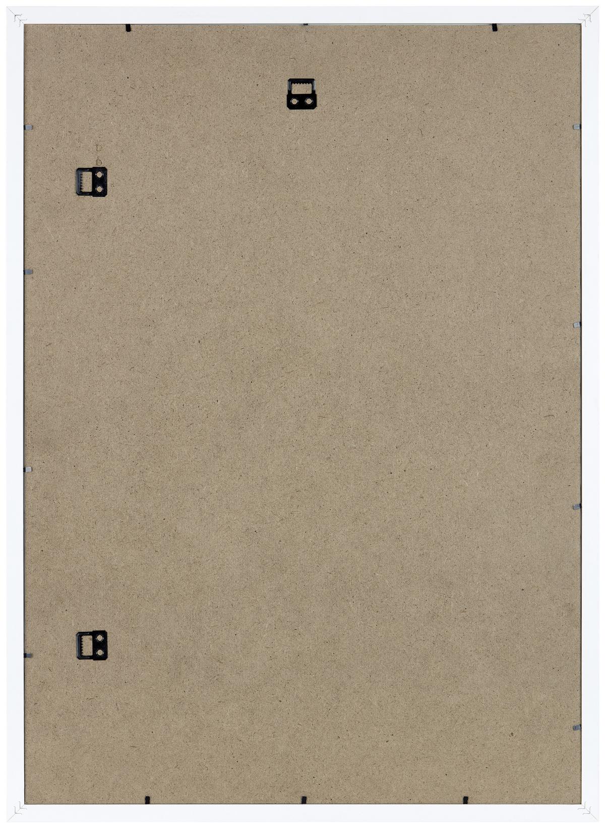 Bilderrahmen 50x70 cm Caralina Holz-Dekor Weiß, 53,3x73,3 cm - Weiß, Basics, Glas/Holz (53,3/73,3/1,5cm) - Luca Bessoni