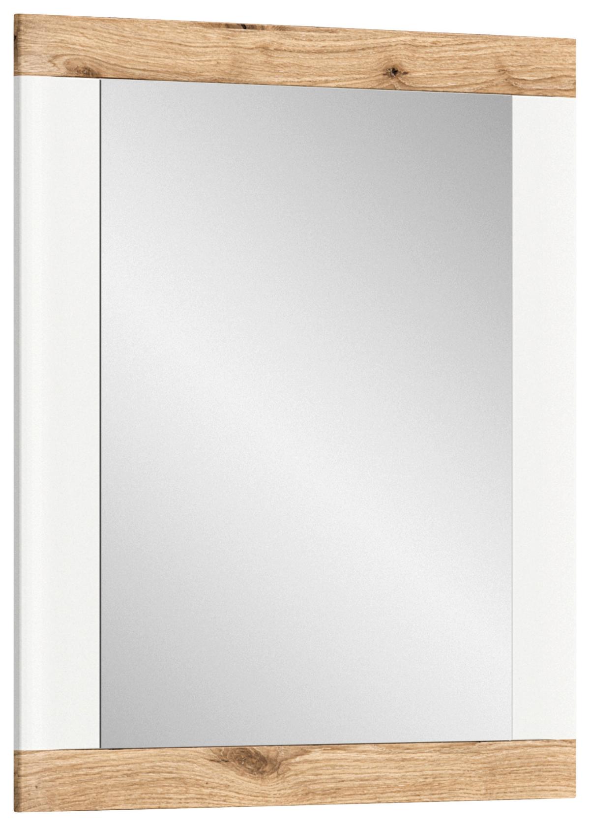 Spiegel Laredo Weiß/nox Oak B: 73 Cm - KONVENTIONELL, Glas/Holzwerkstoff (73/82/2cm) - MID.YOU