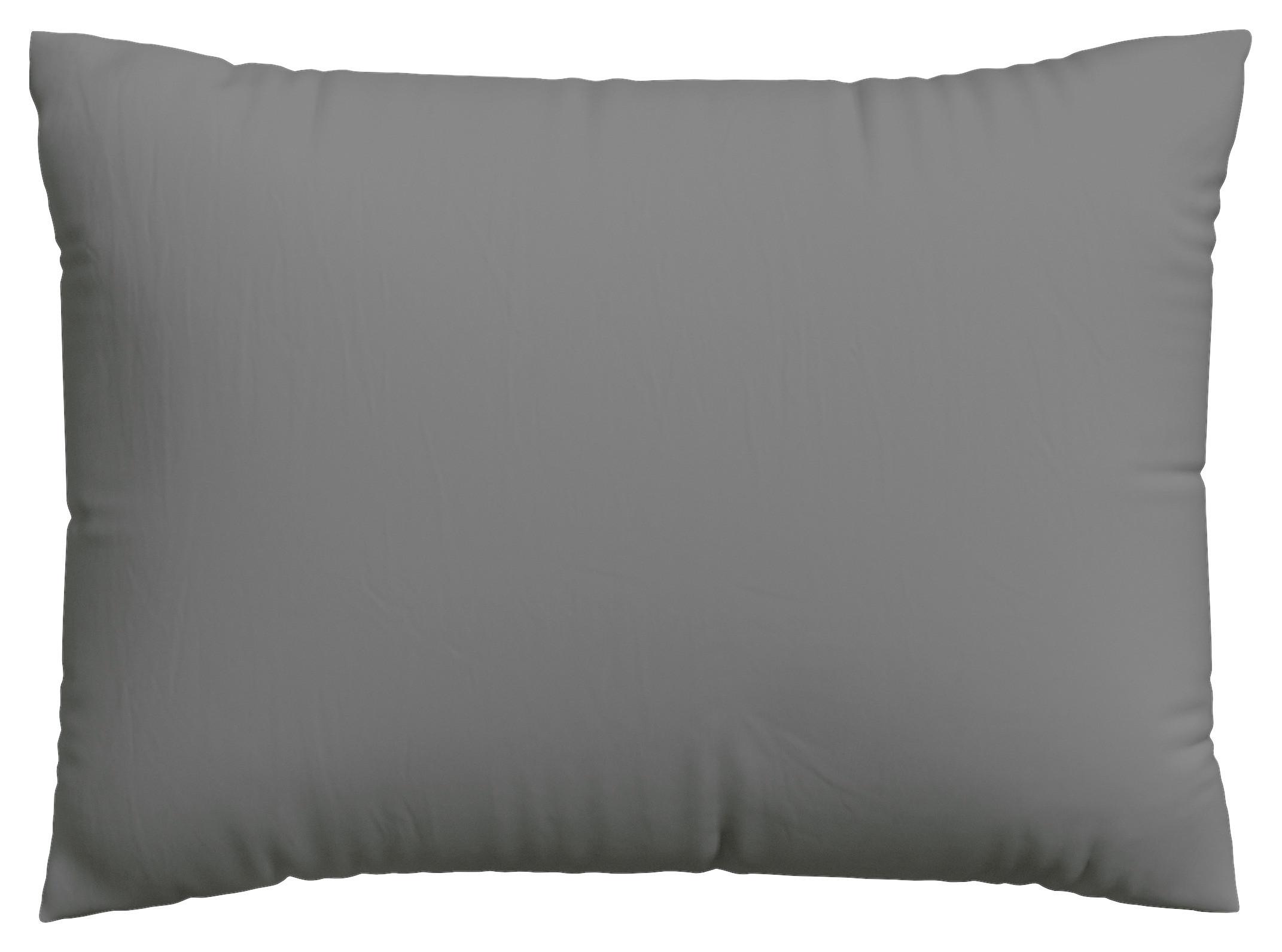 KOPFPOLSTERBEZUG WOVEN SATIN - Grau, Basics, Textil (60/80cm) - Schlafgut