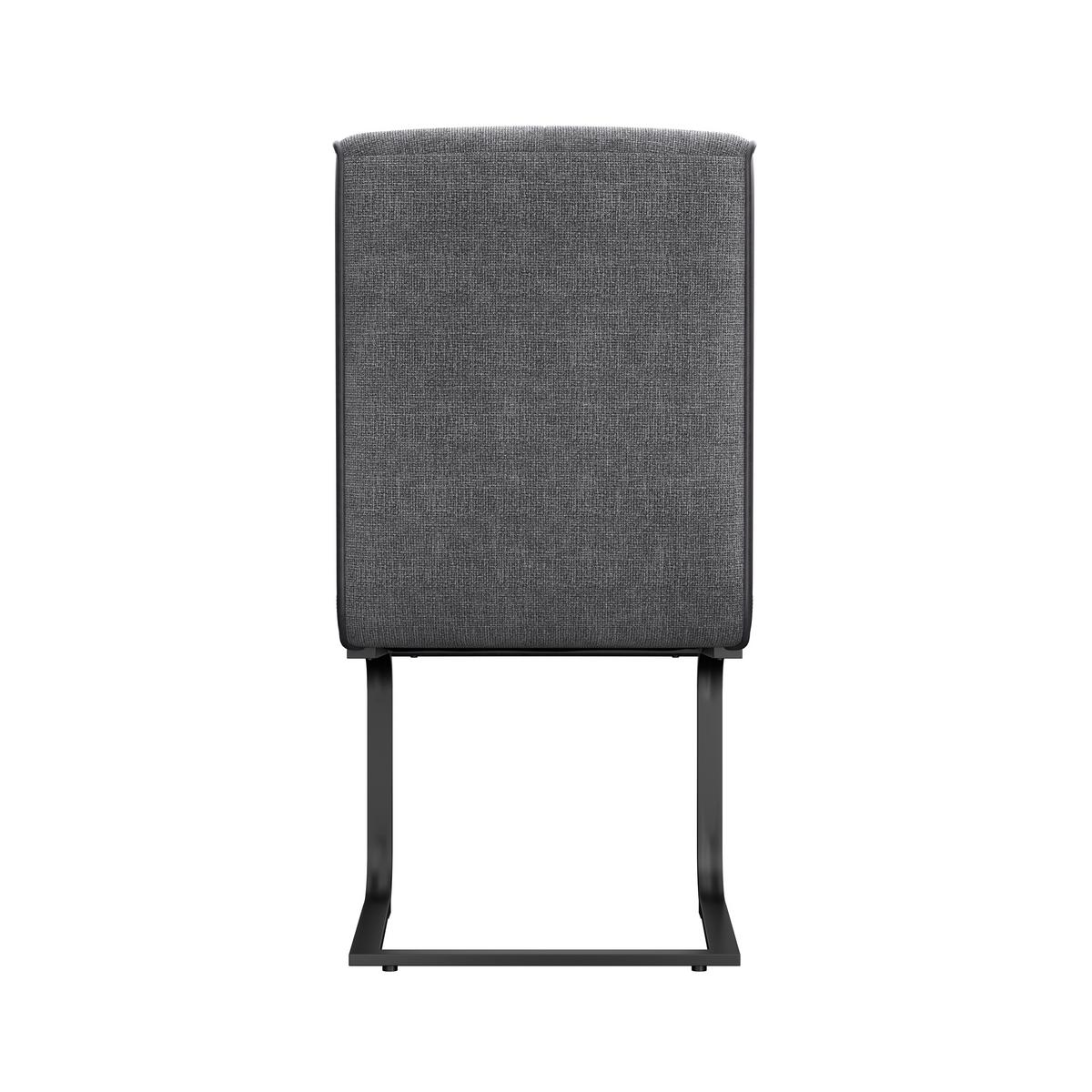 Schwingstuhl Pag - Schwarz/Grau, KONVENTIONELL, Textil/Metall (49/91/60cm) - MID.YOU