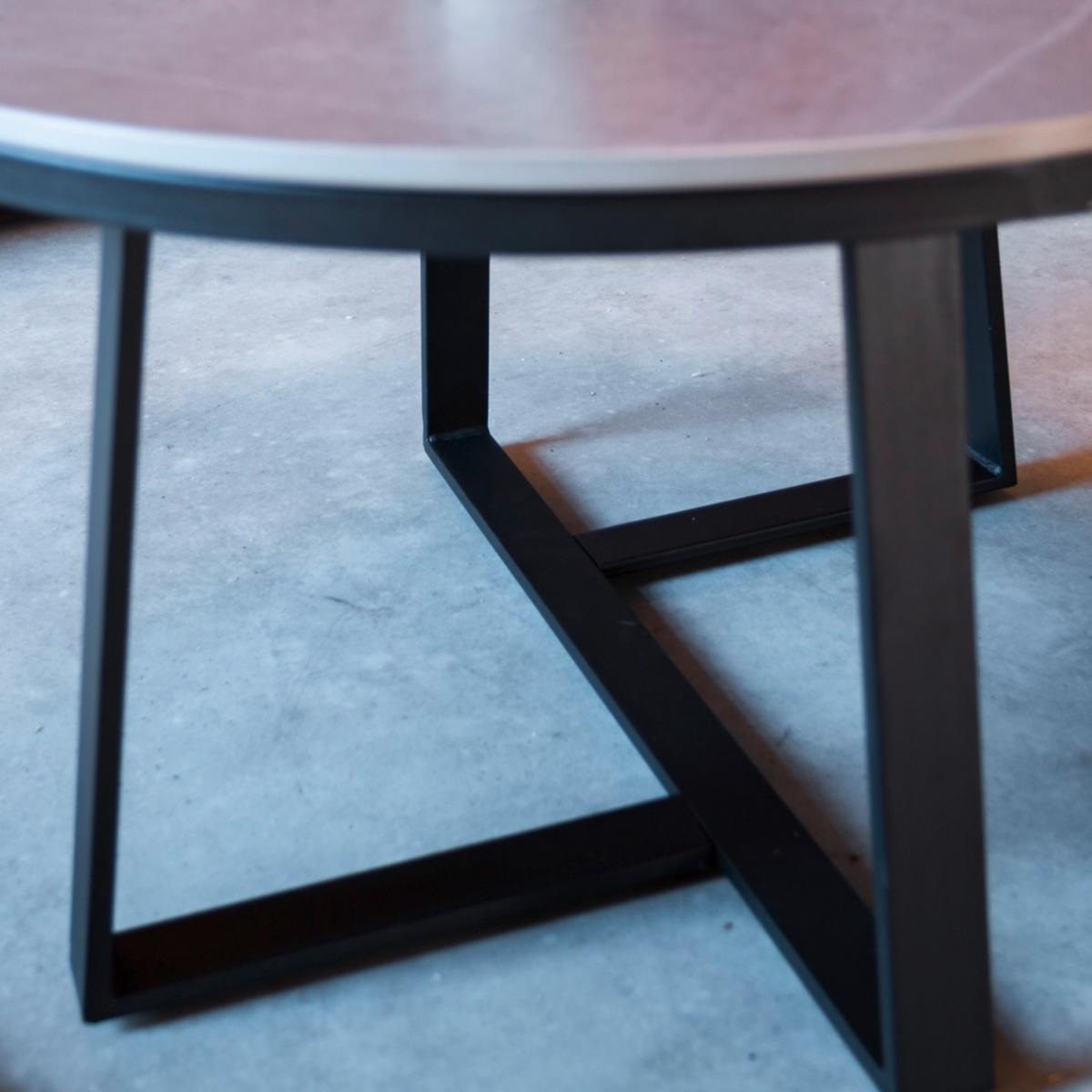 Couchtisch Pete Grau D: 69 Cm - Schwarz/Grau, MODERN, Stein/Metall (69/40cm) - MID.YOU