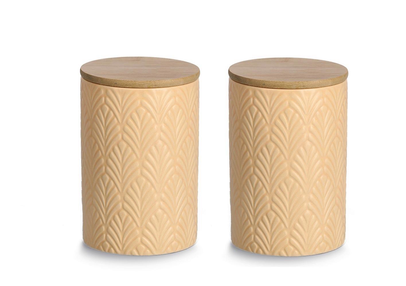 VORRATSDOSENSET Aprikose, D/H: ca. 10x15 cm - Aprikose, Basics, Keramik (10/15cm) - Zeller Present