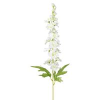 Kunstpflanze Rittersporn Weiß L: 86 cm - Weiß/Grün, Basics, Kunststoff (86cm)