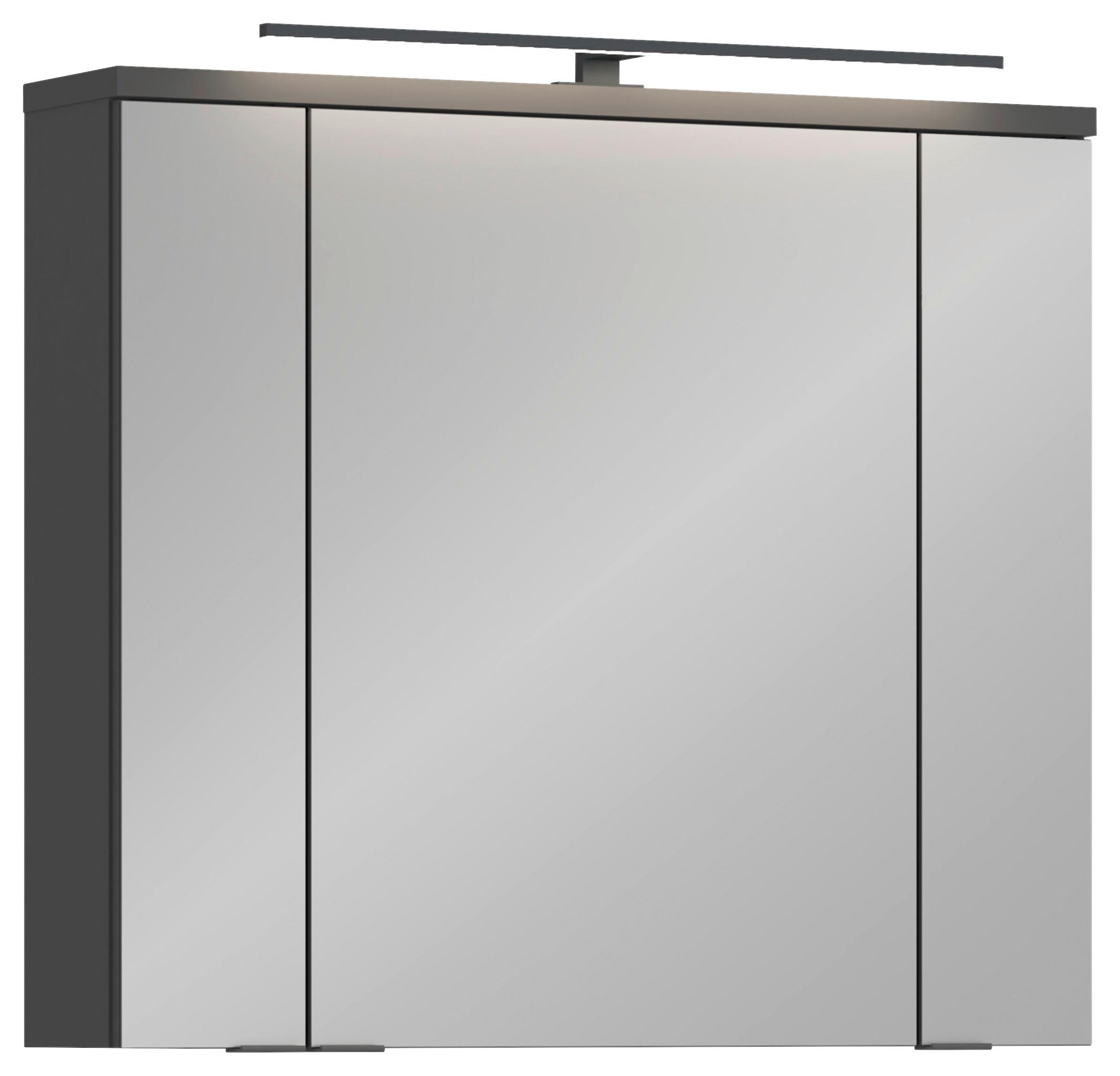 Spiegelschrank Manhattan Man Ll3 - Anthrazit, MODERN, Glas/Holzwerkstoff (80/72,6/19,7cm) - Luca Bessoni