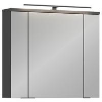 Spiegelschrank Manhattan Man Ll3 - Anthrazit, MODERN, Glas/Holzwerkstoff (80/72,6/19,7cm) - Luca Bessoni