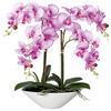 Kunstpflanze Orchideen Lila, Topf: Weiß, H: 53 cm - Lila/Weiß, Design, Keramik/Kunststoff (53cm) - P & B