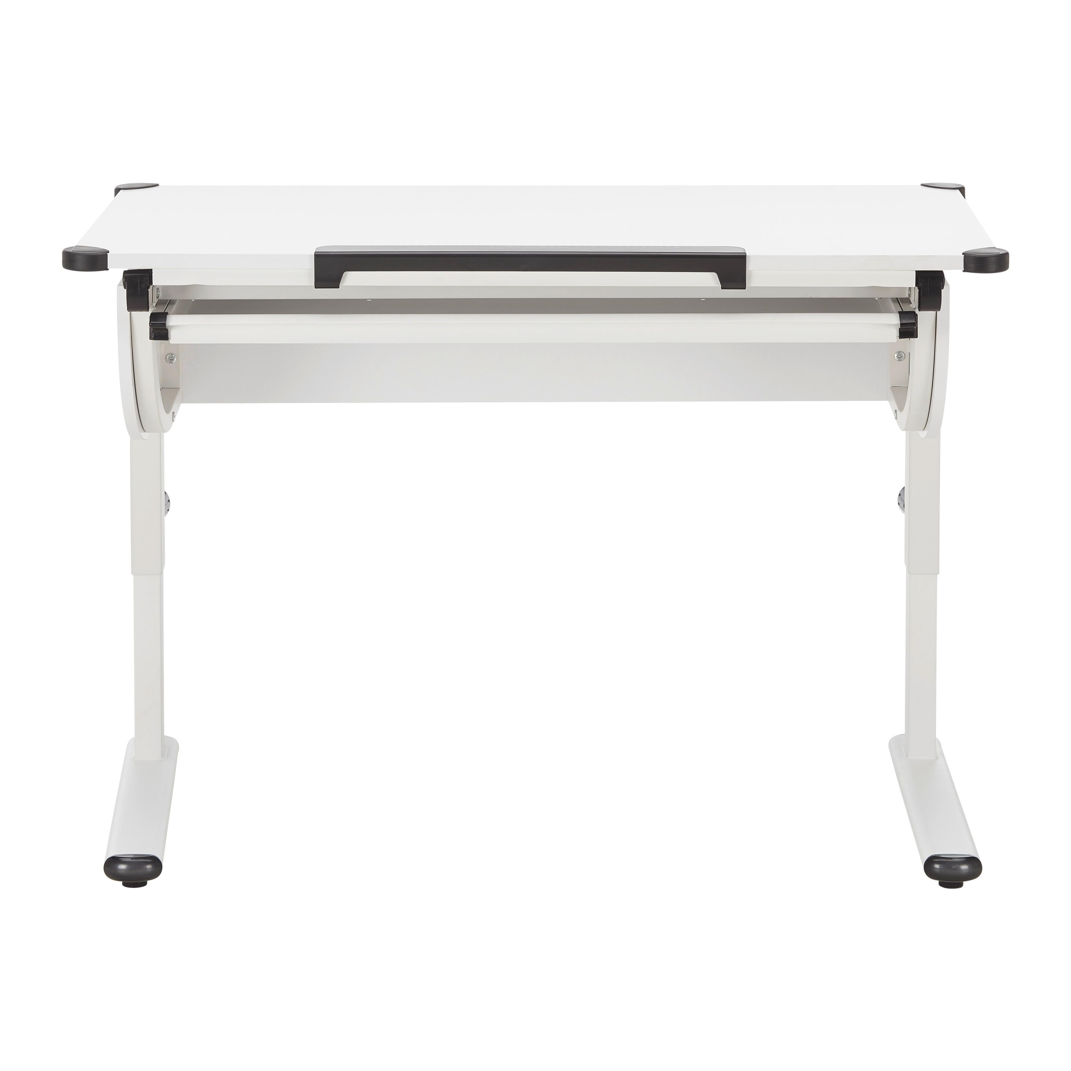 Psací Stůl Caralina Bílá/černá - bílá, Moderní, kov (60/112/53-83cm) - Bessagi Kids
