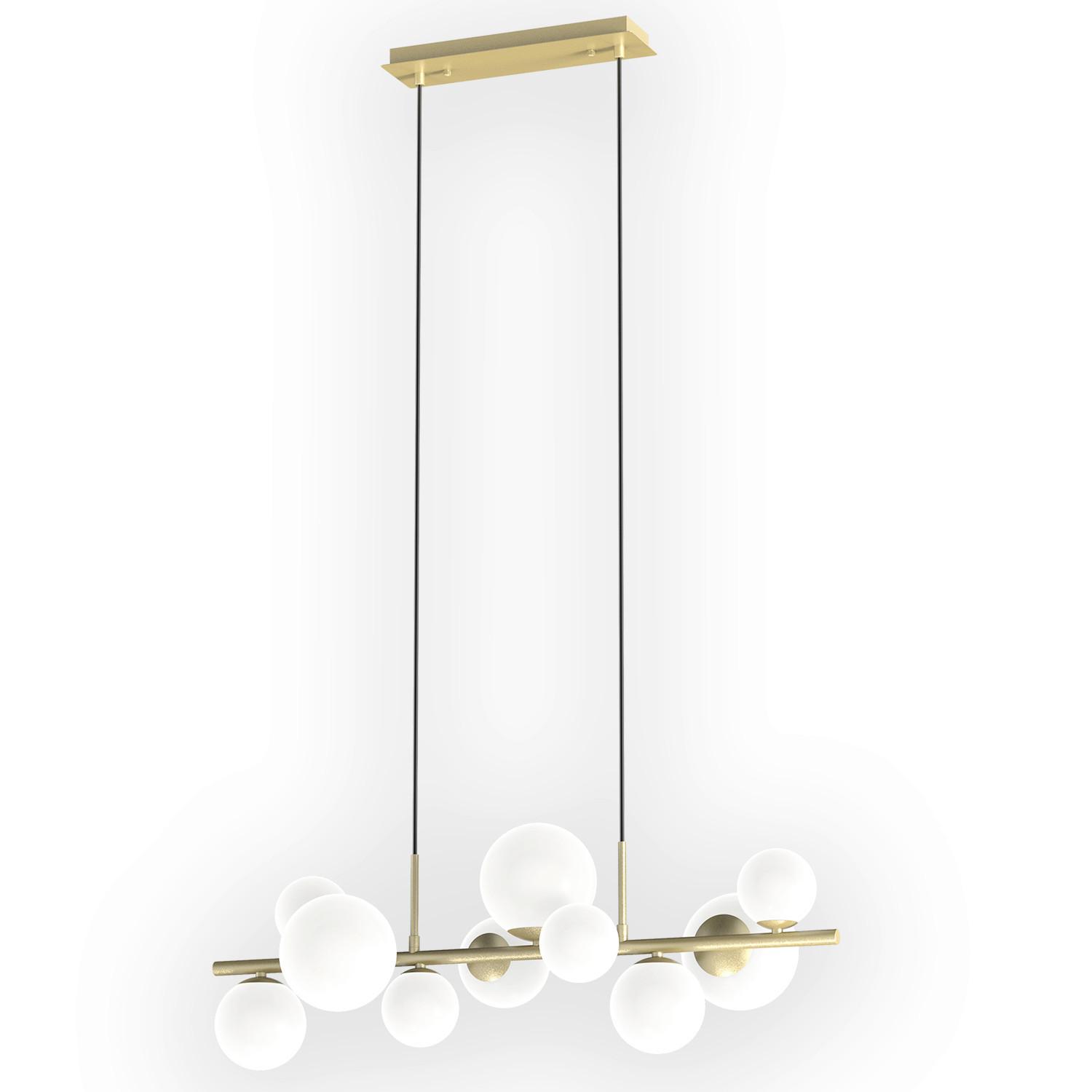 Pendelleuchte Paloma Goldfarben L: 56 cm - Goldfarben, Design, Glas/Metall (86/33/150cm)