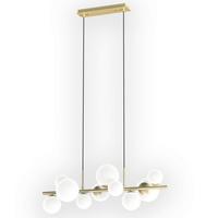 Pendelleuchte Paloma Goldfarben L: 56 cm - Goldfarben, Design, Glas/Metall (86/33/150cm)