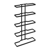 Weinregal Metall Schwarz Flaschen: 5 Bxh: 24x9 Cm - Schwarz, Basics, Metall (24/9/44cm)