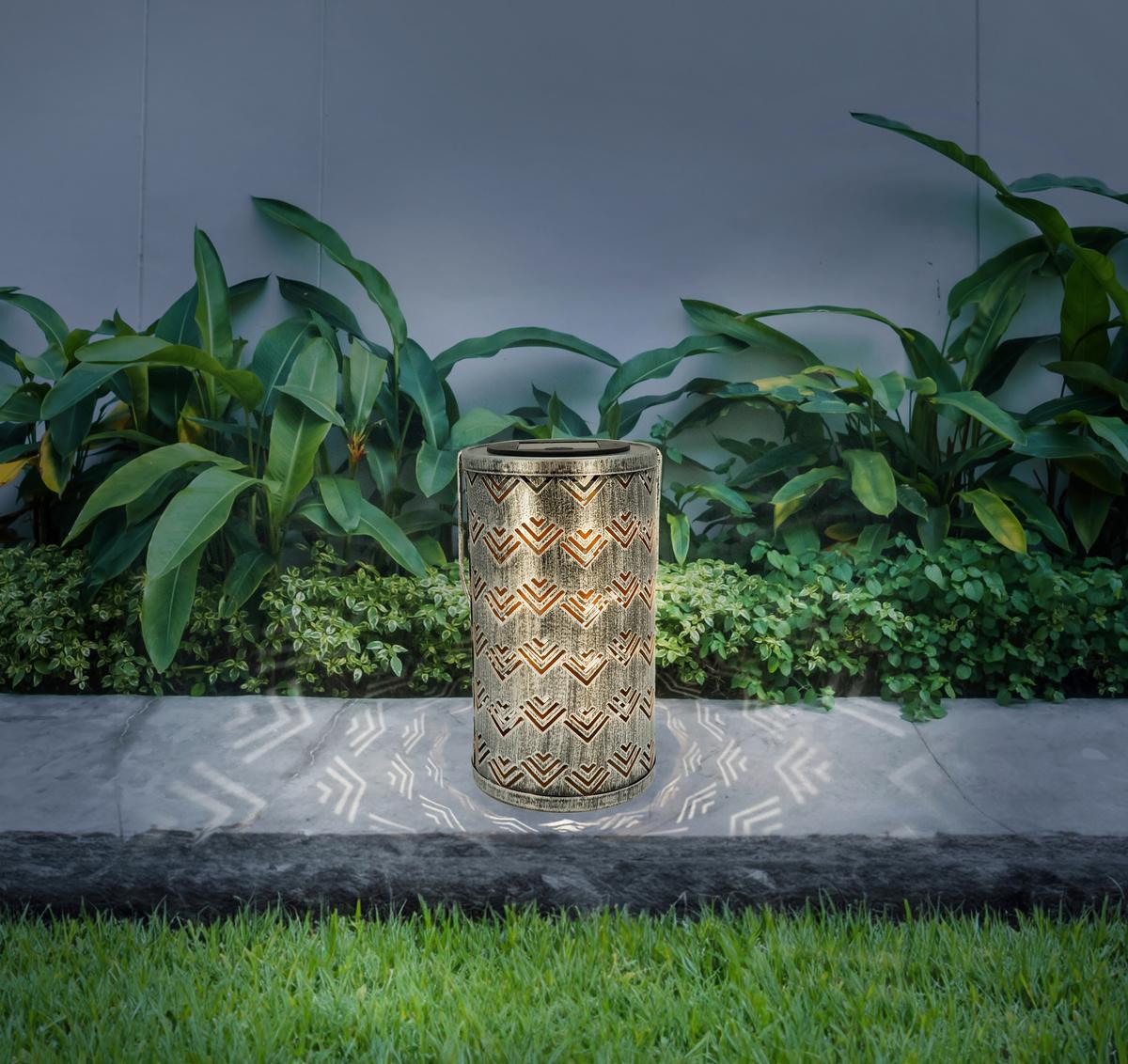 Solarleuchte 33478-6s - Silberfarben, Design, Metall (11/19cm) - Globo