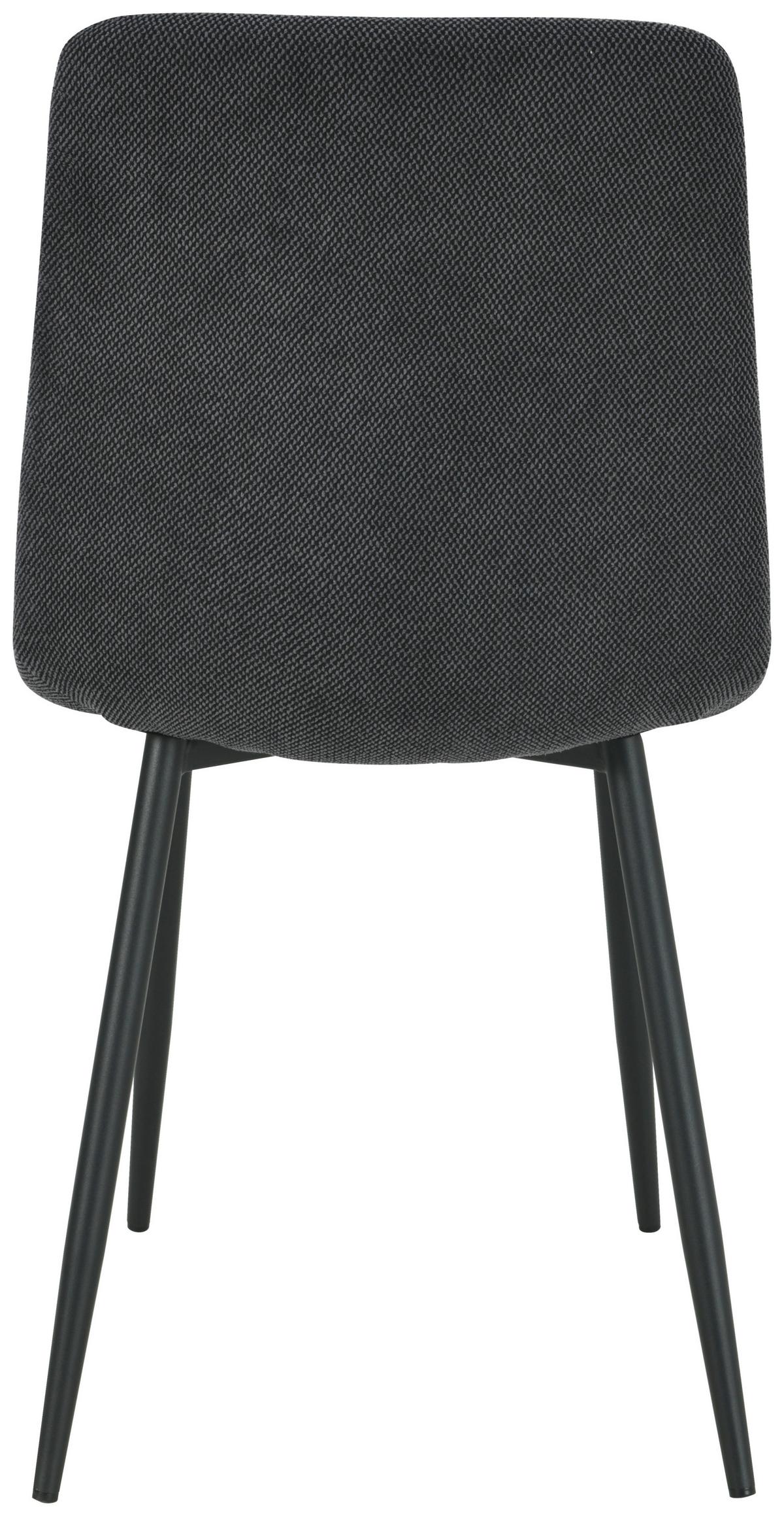 Vierfußstuhl Adea Leinenoptik Schwarz, B: 45 cm - Schwarz, KONVENTIONELL, Holz/Textil (45/88/55cm) - P & B