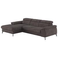 Ecksofa Kitty Anthrazit S. 166x244 cm - Anthrazit/Schwarz, Design, Textil (166/244cm) - Livetastic